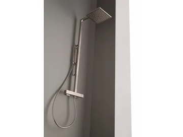 X-CHANGE_MONO - Wall-mounted brass shower panel with overhead shower by Rubinetterie Treemme - view 2